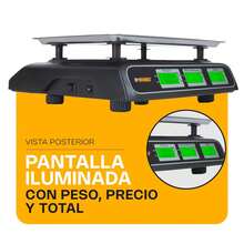 RHINO Báscula Digital Comercial, 40 kg, BARCOM-40 - Negro - Ver 4