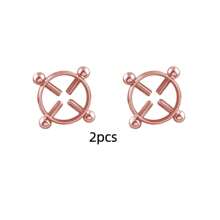 Fashionable Stainless Steel Adjustable Nipple Ring, No Piercing Required Body Jewelry Nipple Clamp - Multicolor - View 18