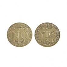 Moneda conmemorativa chapada con una cara para 'Sí' y otra para 'No' - Un recuerdo divertido y emocionante para tomar decisiones