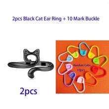 EDCUEBE7 1/15 件钩针张力环、可调节针织针迹标记、纱线张力环、简易钩针针迹标记（颜色随机）、配饰、母亲节、祖母节、感恩节、圣诞节礼物 - 彩色 - 查看 23