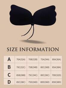 1 对女士胸罩无肩带硅胶粘性隐形聚拢自粘乳头贴婚纱聚拢吊带连衣裙乳头贴 - 黑色 - 查看 6