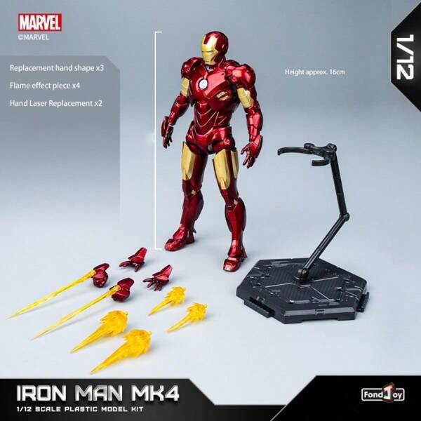 Hasbro Iron Man MK1, 16cm Marvel Oficial Articulado Com Muitos Acessórios Action Figure, Montagem, Pintura Requintada – Presente Perfeito de Natal, Aniversário e Feriado para Colecionadores da Marvel