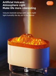 高雾加湿器 小型静音卧室加湿器 办公室冬季使用 新款USB模拟火山加湿器 - 彩色 - 查看 2