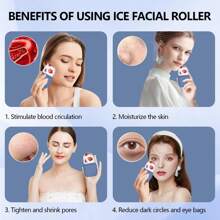 1 pieza Molde de silicona para cubitos de hielo, para belleza y cuidado de la piel, rodillo facial y para ojos de hielo de silicona, herramientas de cuidado de la piel con rodillo de hielo de silicona, molde de hielo facial para mascarilla de cuidado de la piel, rodillo de hielo reutilizable