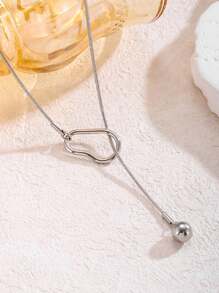 1 件不锈钢精致简约长项链，百搭不褪色项链适合日常佩戴