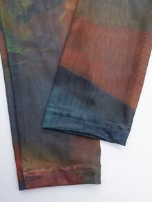 Women's Sexy Sheer Mesh Long Jumpsuit Spring Elegant - Multicolor - View 8