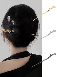 3pcs Chinese Style Simple Metal Texture Hair Clips, Suitable For Women, Wavy Design Fashion Hair Clips, Metal Texture Hair Clips, Simple Hair Clips, Suitable As Gift For Girls Or Couples, Street Style, Back To School, Study Supplies, Hair Accessories, Head Accessories - Multicolor - View 10