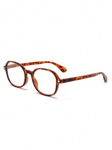 New Fashion Spring Hinged Reading Glasses For Middle Aged & Elderly, Round Frame Makes You Look Younger, High Definition, Fatigue Resistant, For Men & Women - Tortoise Shell Frame - View 2