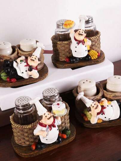 قطعة واحدة أسلوب أساسي و حديث راتنج حرفة هدية طاهي شكل حامل مسواك