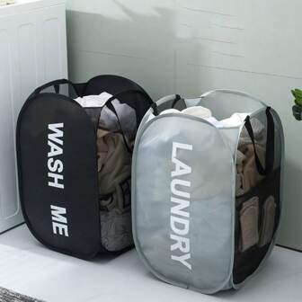 1PC Laundry Basket Foldable Printed Laundry Basket Dirty Clothes Storage Frame Dormitory Storage Basket Magic Laundry Basket Large Basketlaundry Hamper,Washing Basketbathroom Organizer,Basket,Storage Basket,Foldable Laundry Basket