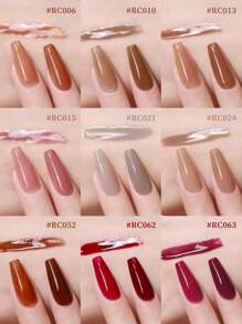 XEIJAYI 1瓶15毫升冰茶美甲凝胶，半永久可卸UV凝胶指甲油，美甲设计热门礼物，适合女性