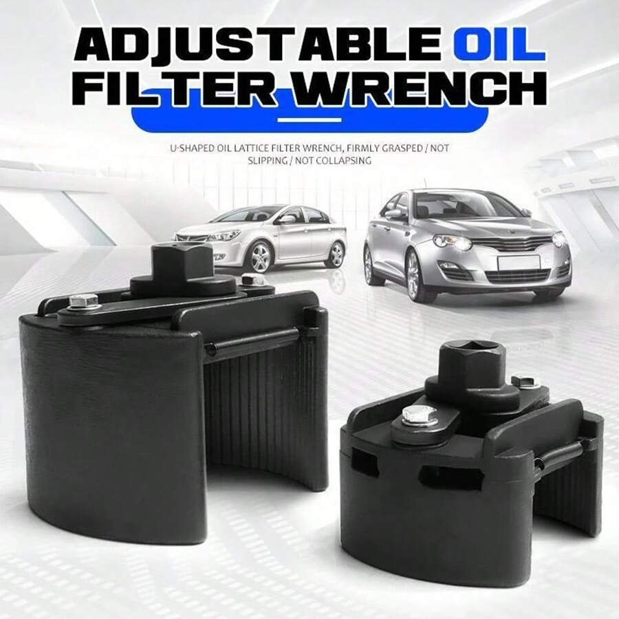 Universal Ölfilterschlüssel KFZ Werkzeug für Auto Motorrad Ölfilter 60 bis 80mm - Schwarz - Übersicht 1