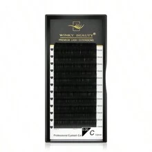 Winky Beauty 椭圆扁平睫毛延长单根长度 8-15 毫米自然柔软丝质经典单根浓密 12 排 0.15 毫米/0.20 毫米种植单根假睫毛优质线材哑光黑色化妆适合专业睫毛师睫毛簇、睫毛簇、单根睫毛、睫毛、假睫毛 - C - 查看 26