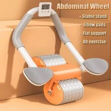 Abdominal Wheel Automatic Rebound Elbow Support Anti-Slip Fitness Roller Train - Orange - View 4