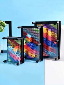 1pc Creative Rainbow 3D Dimensional Painting Interesting Magic Needle Colorful 3D Stress Relief Hand Print 3D Clone Hand