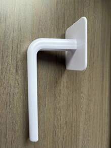 1 件免钻 L 型粘性挂钩衣架，颜色随机，多功能收纳架，适用于儿童房，爱心情人节 - 白色 - 查看 8