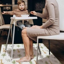 Splat Floor Mat Waterproof Anti-Slip Food Splash Spill Mess Mat, Washable Portable Picnic Mat And Table Cloth - Multicolor - View 3