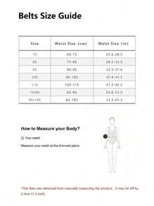 1 件女士带扣松紧腰带，适合夏季日常穿着、秋季上学、秋季、万圣节 - 黑色 - 查看 6