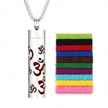 New Aromatherapy Diffuser Necklace Stainless Steel Small Box Essential Oil Perfume Essential Oil Diffuser Pendant Box Style Necklace Aromatherapy Jewelry