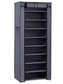 Sapateira com Capa PVC 9andar para 27pares de sapatos organizador desmontável Pratico Espaçoso