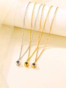 Colgante personalizado con imagen de proyección, cadena de acero inoxidable de alta calidad, joyería simple, regalo para novia