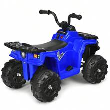 Lifezeal Kids Ride On ATV Quad 4 Wheeler Electric Toy Car 6V Battery Power Led Lights - Blue - View 8