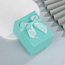 1pc High-End Fashion Ribbon Bow Watch Storage Box, Business Gift Box With Lid For Watch Accessories, Square Packaging Empty Box, Holiday/Valentine's Day Gift Box Valentines