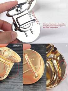 2pcs Iron DIY Lock DIY Accessories Replacement Reusable Bag Accessories Handbag Tote Bag Backpack Bag Present - Gold - View 7