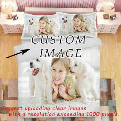 3PCS Customized Down Duvet Cover, Customized Pet Bedding, Customized Pet Photo Three Pieces Set, 3d Printed, 100% Polyester Fabric, Suitable For Teenagers/Families/Gifts, Suggest Image Resolution Exceeding 1000 Pixels. Multi-Functional,Ornamental,Letter Exquisite,Stylish,Baby Fashion,Tidy,Colorful,Modern,Cute Kawaii Adorable Custom,Unique Treasurefinds,Baby Gifts,Cutebaby,Toddler Fashion Ideal Gifts For Him Family,Friends,Daughter,Son,Her For Children's Day,Multi-Functional,Ornamental,Letter,Stylish,Modern,Colorful,Cute,Adorable,Casual,Custom,Personalised,Unique,Customized,Ideal Gifts For Him,Ideal Gifts For Her