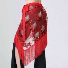 New Women's Belly Dance Hip Scarf Women's Belly Dance Accessories Costume Tassel Belly Dance Hip Scarf - Multicolor - View 9