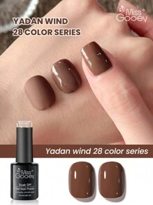 Miss Gooey雅丹风指甲油系列秋冬新款焦糖樱桃白凝胶指甲油咖啡棕浅色指甲油可剥离UV LED指甲油适用于美甲店和家庭DIY - 彩色 - 查看 14