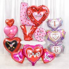 1 quả bóng bay hình trái tim I Love You bóng bay lá kim loại trang trí tiệc cưới cô dâu ngày lễ tình nhân vui vẻ - Nhiều màu - Xem 1