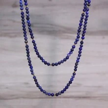 1PC Natural Lapis Lazuli Long Chain Necklace Sweater Chain