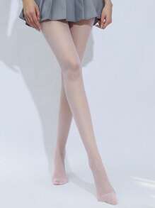 1 Pair Ultra-Thin Colored Stockings, Sexy Opaque Tights, Anti-Snag, Skinny, Transparent Candy Color Pantyhose
