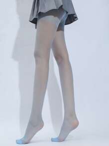 1 Pair Ultra-Thin Colored Stockings, Sexy Opaque Tights, Anti-Snag, Skinny, Transparent Candy Color Pantyhose