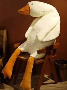 Decorazione natalizia 160cm Grandi giocattoli di peluche bianchi a forma di anatra, cuscino morbido e soffice, bambola di oca o cigno, tappetino da pavimento, decorazione per camera da letto, cuscino, regalo per bambini e ragazze per il compleanno, Ringraziamento, Natale, decorazioni per feste