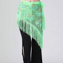 New Women's Belly Dance Hip Scarf Women's Belly Dance Accessories Costume Tassel Belly Dance Hip Scarf - Multicolor - View 16