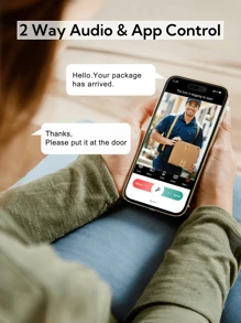 Arpha Keyless Entry Door Lock Deadbolt With Handle Set, 5 In 1 Smart WiFi Door Lock With Camera, Doorbell, Fingerprint, App Control, Electronic Keypad, Auto Lock, Waterproof