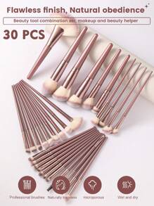 46PCS Contains Various Makeup Tools Combination Set Of Makeup Brushes Eyeshadow Brush & Eyebrow Brush & Foundation Brush & Powder Makeup Brush & Blush Brush & Concealer Brush & Highlighter Brush Ultra-Soft Premium Synthetic Hair For Daily Makeup On Face.