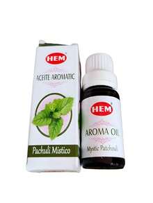 1 aceite aromático para difusor marca Hem aroma pachuli místico relajante y calmante, contiene 10 ml.