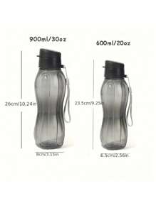 1 Peça, Garrafa de Água Esportiva de Plástico de Grande Capacidade, 900ml/30oz ou 600ml/20oz, Copo de Água com Cinto, Adequada para Fitness ao Ar Livre, Esportes e Viagens.