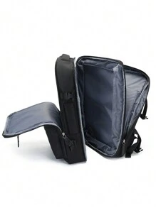 Classic Travel Backpack Men Business Backpack School Expandable USB Bag Large Capacity Laptop Waterproof Fashion Backpack - Black - View 9