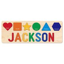 Montessori Toddler Toys, Wooden Name Puzzles For Toddlers 1-3, Custom Puzzle Name Baby, Personalized Name Puzzle New Easter Gifts For Kids Wooden Toys 3D Alphabet Jigsaw(Colour)