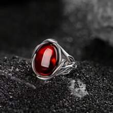 Nuevo diseño de anillo de pareja con forma de vid roja vintage, joyería de moda unisex para fiestas de Navidad/Halloween, estilo europeo y coreano
