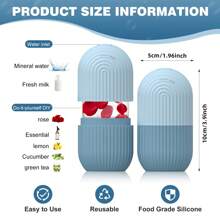 1 pieza Molde de silicona para cubitos de hielo, para belleza y cuidado de la piel, rodillo facial y para ojos de hielo de silicona, herramientas de cuidado de la piel con rodillo de hielo de silicona, molde de hielo facial para mascarilla de cuidado de la piel, rodillo de hielo reutilizable