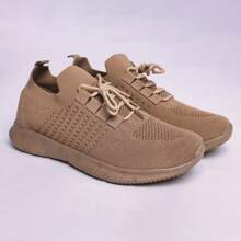 MIG Lightweight & Breathable Running Trainers, In 3 Colours And Sizes 6-11UK - Beige - View 3