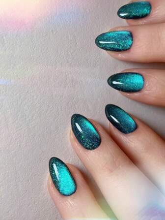 Mejora tu apariencia al instante con 24 uñas postizas de cristal azul en forma de ojo de gato de estilo Y2K, cortas y ovaladas. Las uñas de ojo de gato azul se ajustan perfectamente a las uñas acrílicas falsas. Incluye 1 pegamento de gel y 1 lima de uñas. Uñas de ojo de gato azul para uso diario de mujeres y niñas en el trabajo, el estudio y las fiestas.