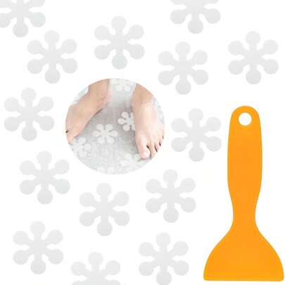 20 件防滑浴缸贴纸、淋浴踏板条、淋浴防滑胶带、家用厨房防滑条、淋浴地板、浴缸楼梯梯子、防滑粘性、优质刮刀，适用于浴缸淋浴楼梯梯子船、家居浴室装饰秋季装饰返校