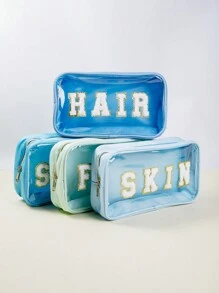 4件装畅销透明防水化妆包，多功能旅行收纳袋，送给朋友和母亲的理想礼物 - 彩色 - 查看 13