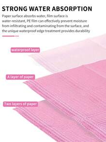 20pcs Disposable Nail Salon Cleaning Cotton Pads, Suitable For Manicure, Tattoo, Daily Cleaning - Multicolor - View 3